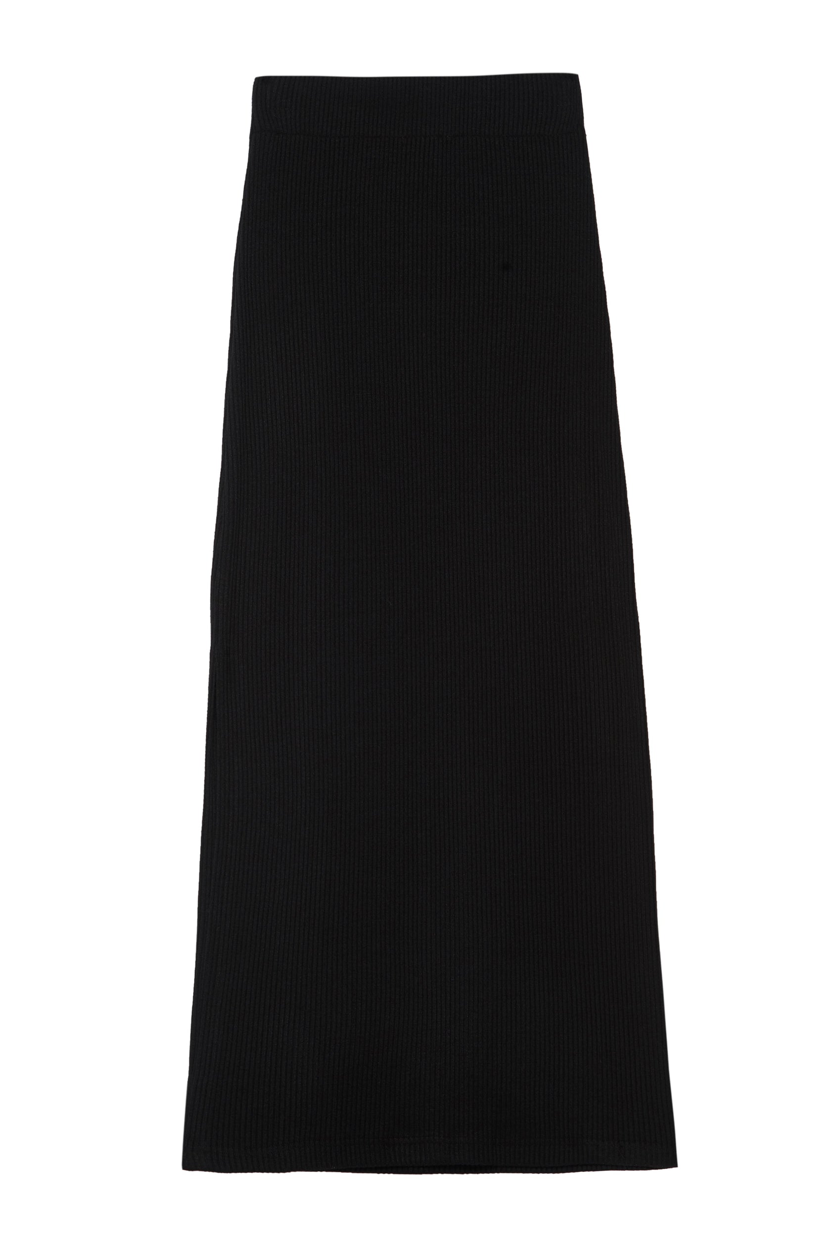 Angie Black Skirt with side slit - flat