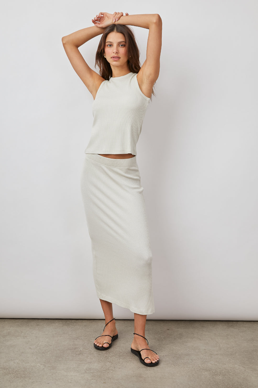 ANGIE IVORY SKIRT- FRONT