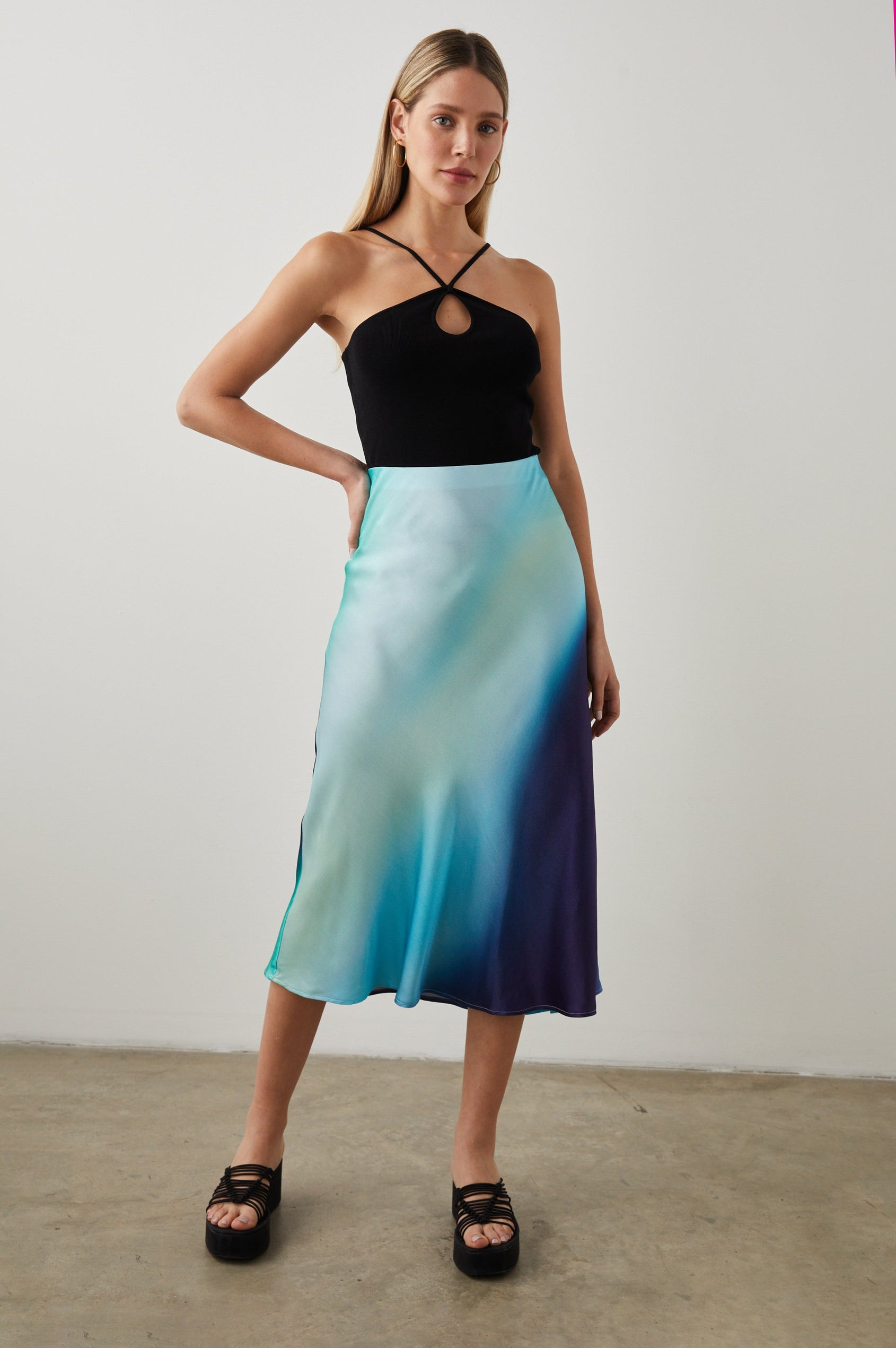 ANYA SKIRT - MALIBU WAVES - FULL STYLED