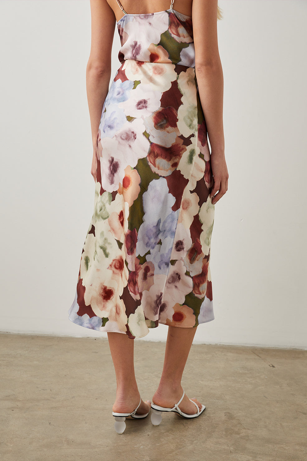 ANYA PAINTED ROSE SKIRT -BACK