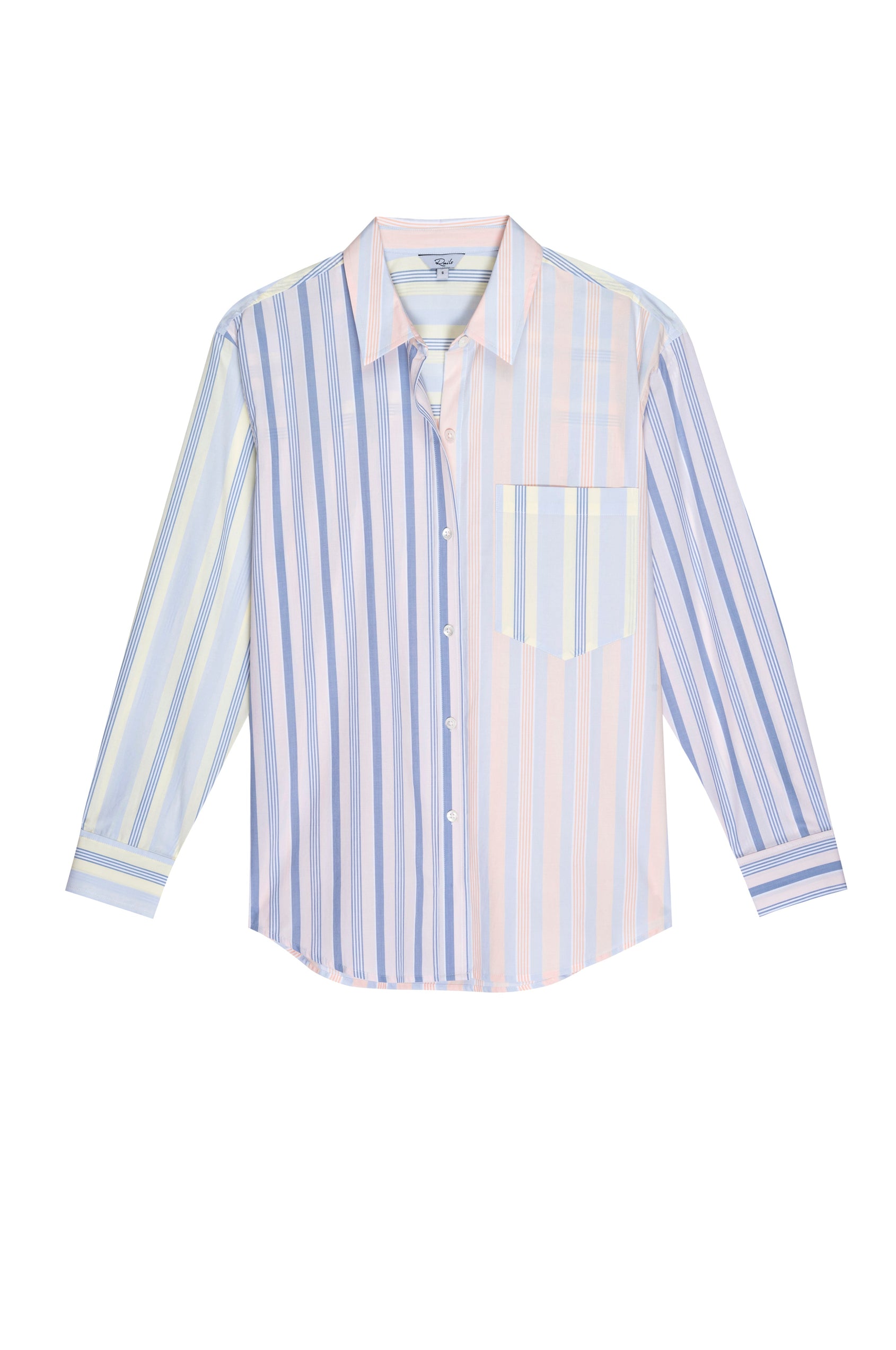 ARLO CITRUS MIXED STRIPE LONG SLEEVE BUTTON DOWN- FLAT
