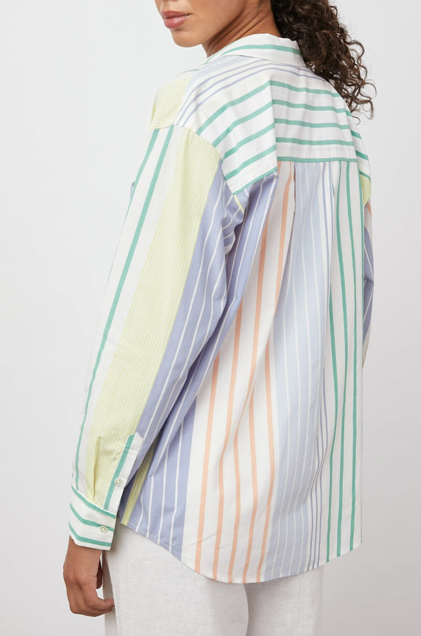 ARLO PORTOFINO STRIPE LONG SLEEVE BUTTON DOWN-BACK