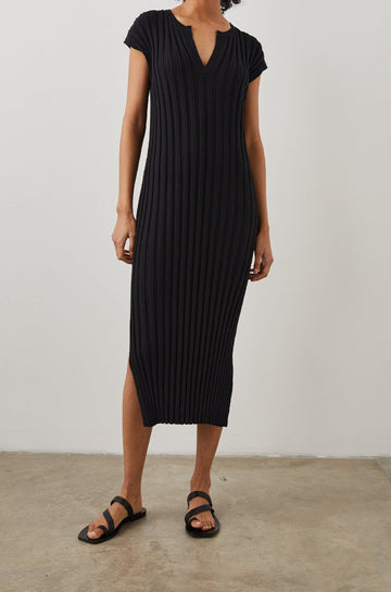 ASHLEY BLACK DRESS - FULL FRONT BODY