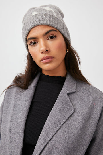 aspen grey tie dyebeanie - front