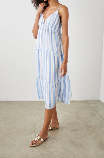 AVRIL DRESS GIBSON STRIPE - FRONT ANGLE 