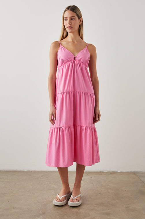 AVRIL DRESS HOT PINK - FRONT BODY