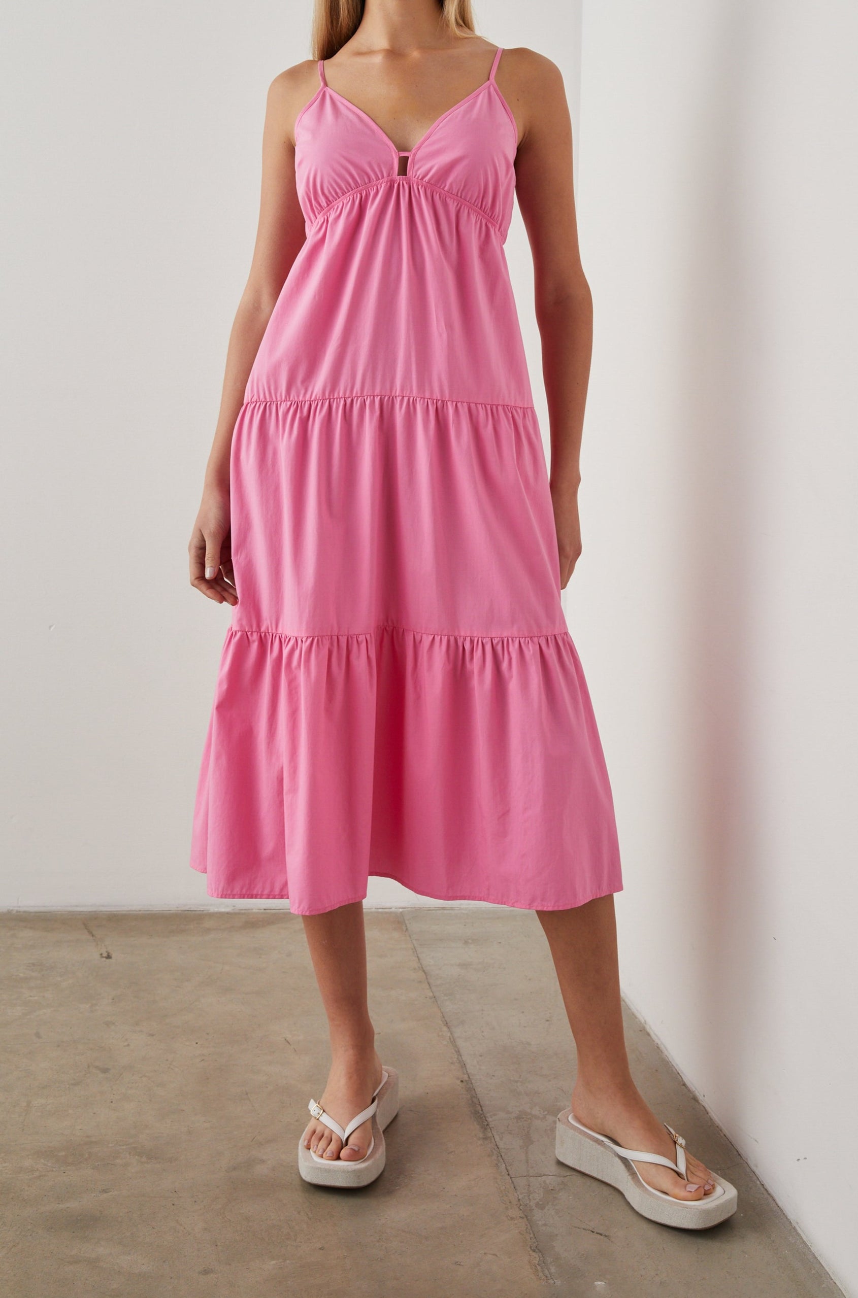 AVRIL DRESS HOT PINK - FULL BODY