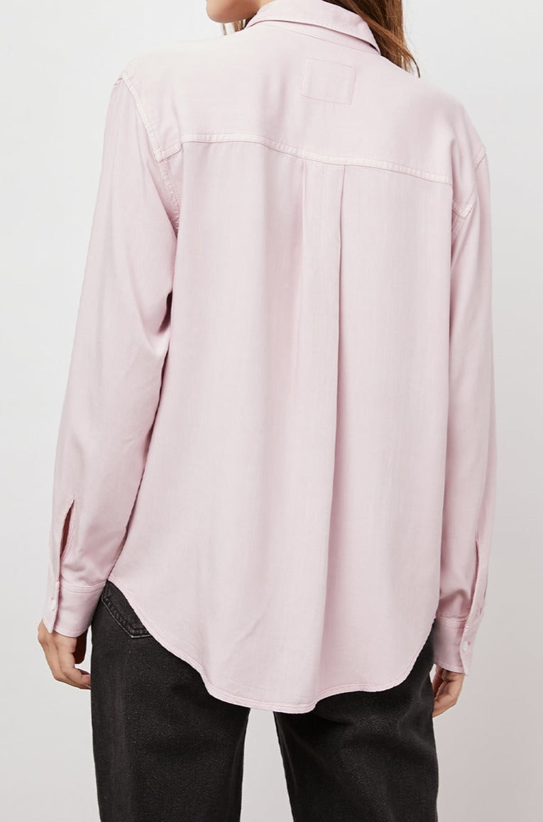 BARRETT DUSTY ROSE LONG SLEEVE BUTTON DOWN- BACK