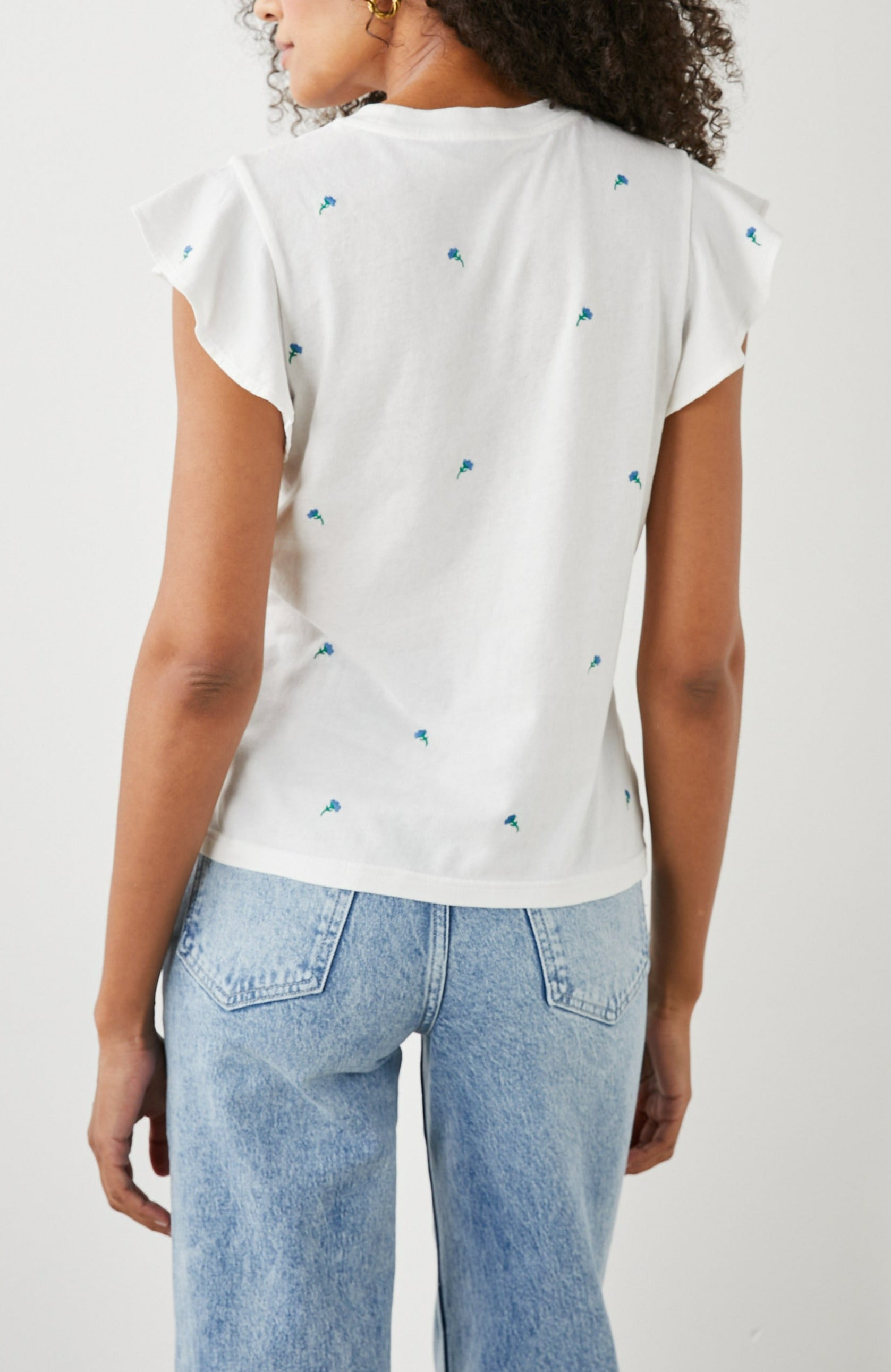 BIRDIE TOP BLUE BUD EMBROIDERY - BACK