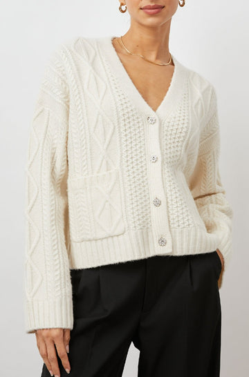 BIXBY IVORY CARDIGAN- FRONT