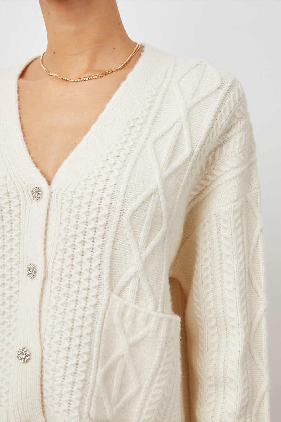 BIXBY IVORY CARDIGAN-DETAIL