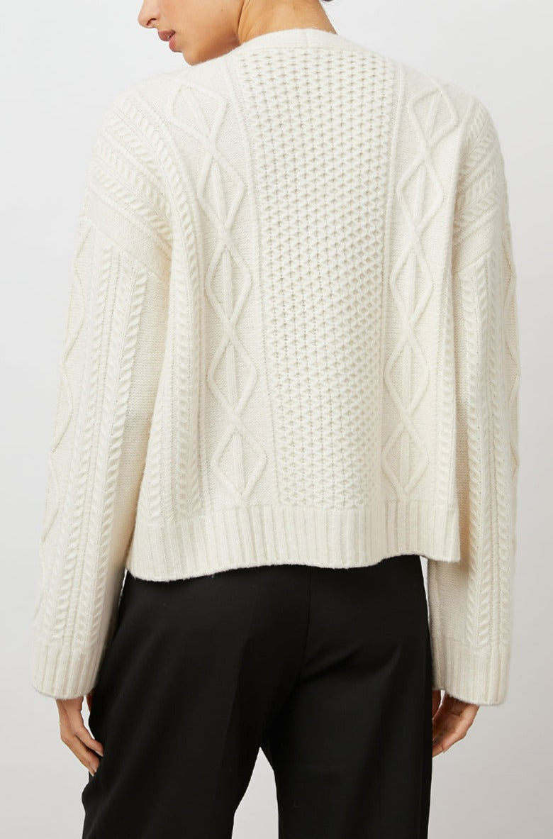 BIXBY IVORY CARDIGAN-BACK