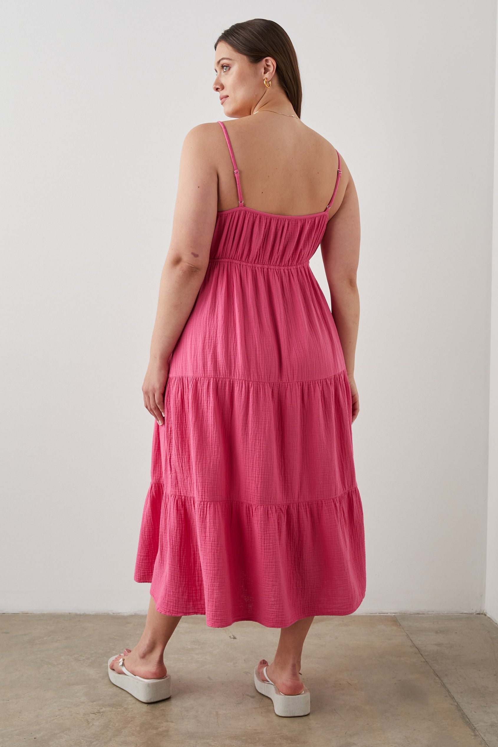 BLAKELY DRESS HIBISCUS - MODEL 2 BACK