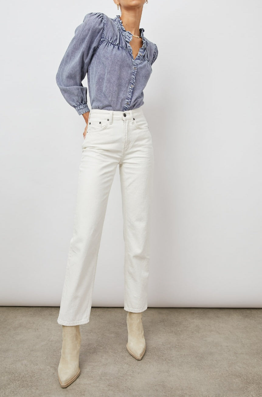 CAMILLE SAPPHIRE ACID WASH TOP-FULL FRONT BODY