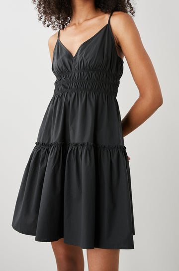 CARMEN DRESS BLACK - FRONT