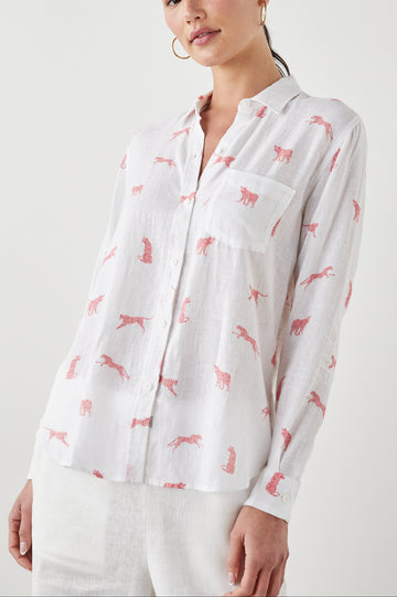 CHARLI SHIRT ROSE LEOPARD - FRONT 