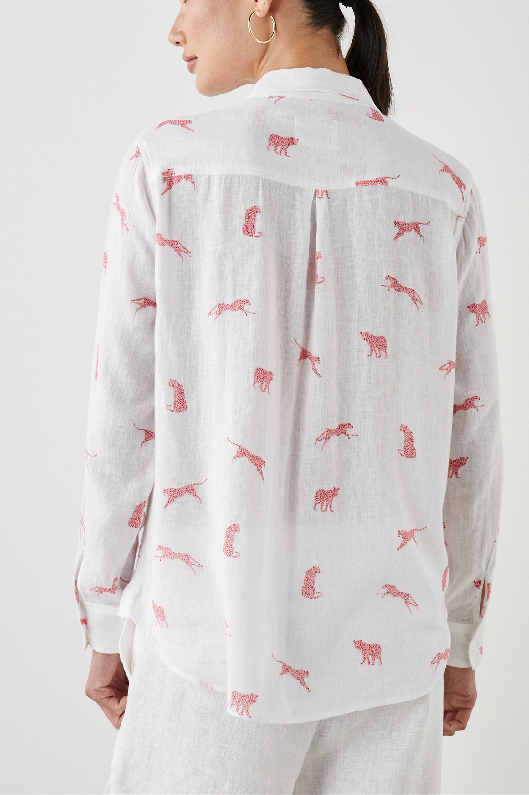 CHARLI SHIRT ROSE LEOPARD - BACK