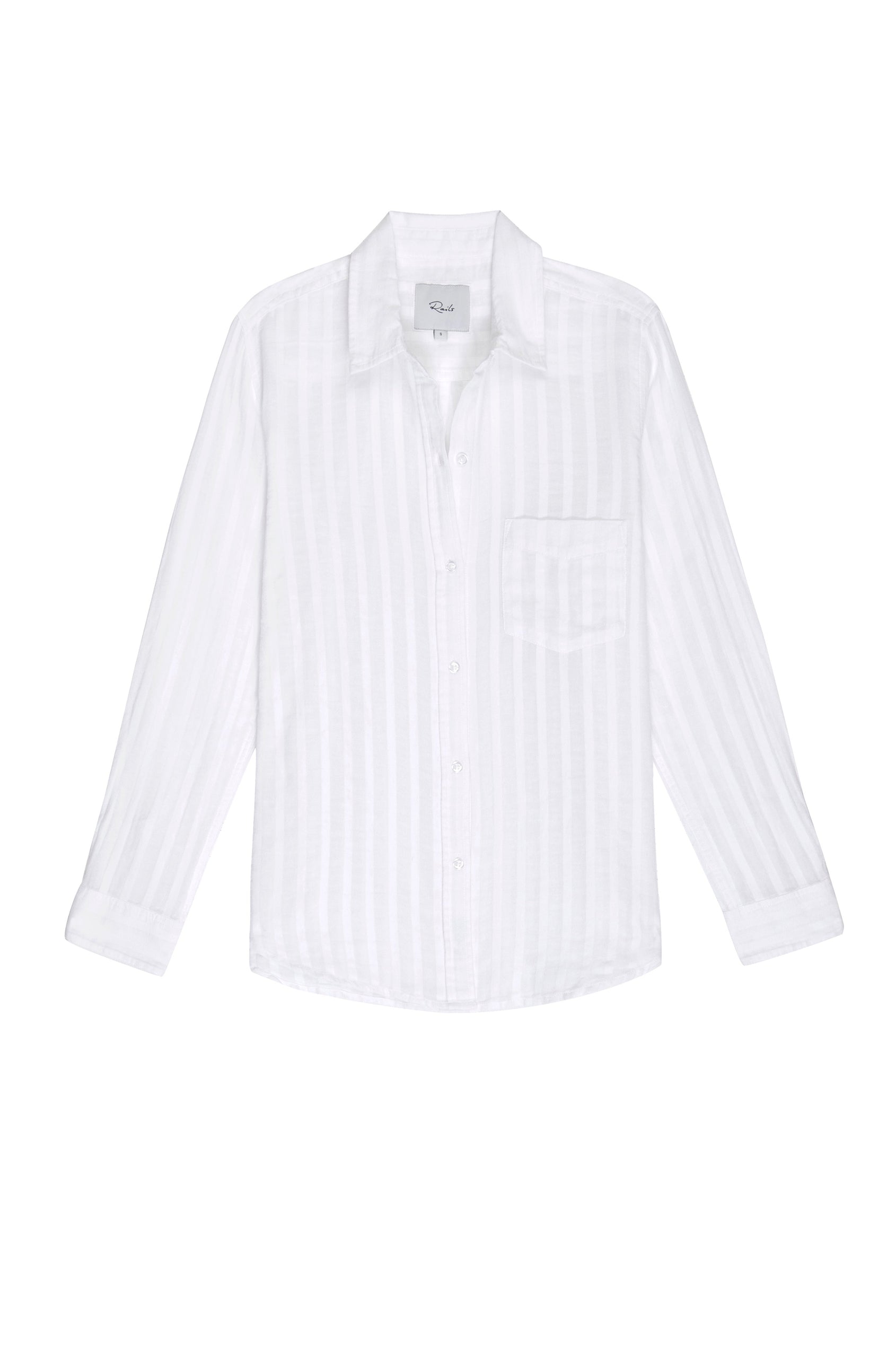 Charli White Shadow Stripe shirt - flat