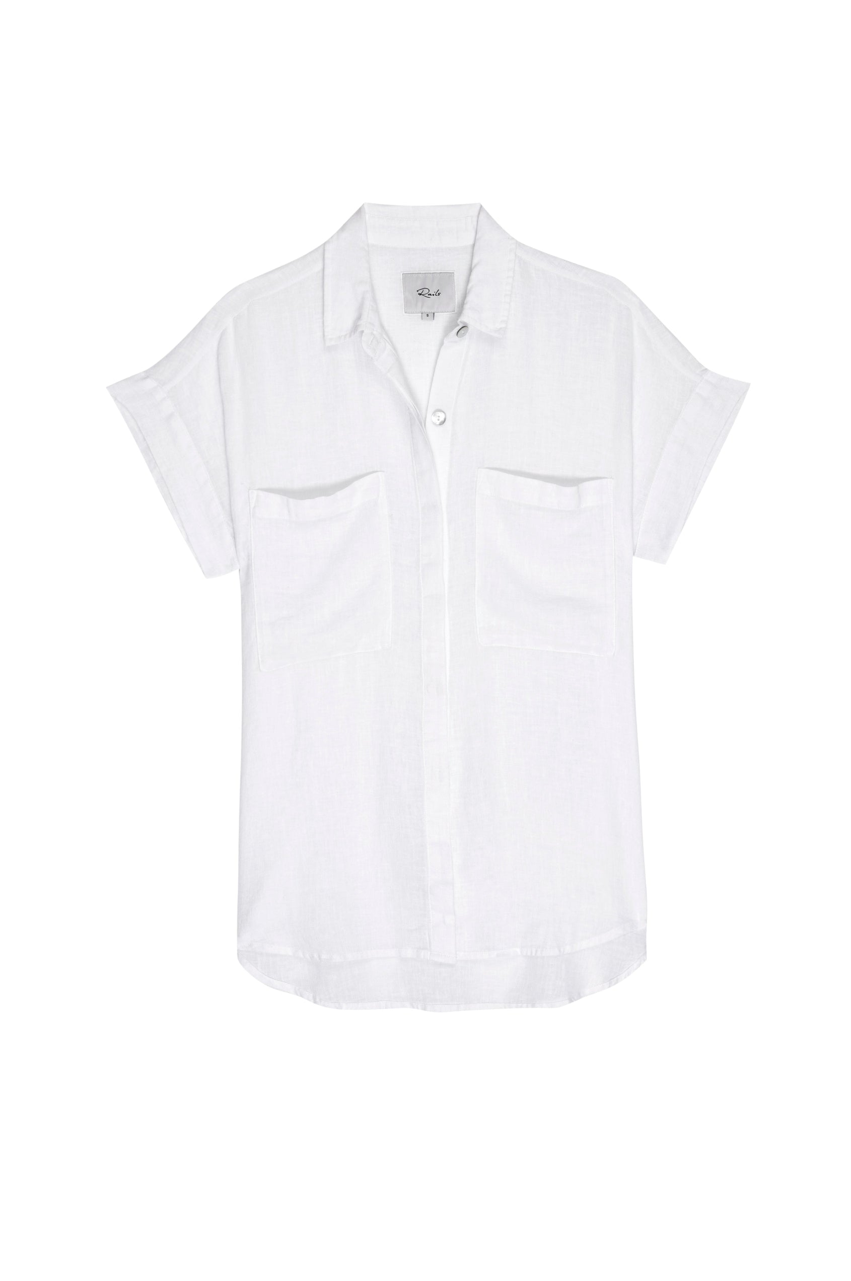 CITO WHITE SHORT SLEEVE BUTTON DOWN - FLAT