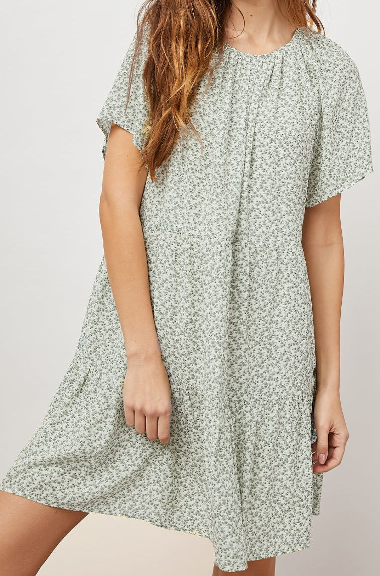 CLARISSA GREEN GARDEN DRESS- FRONT