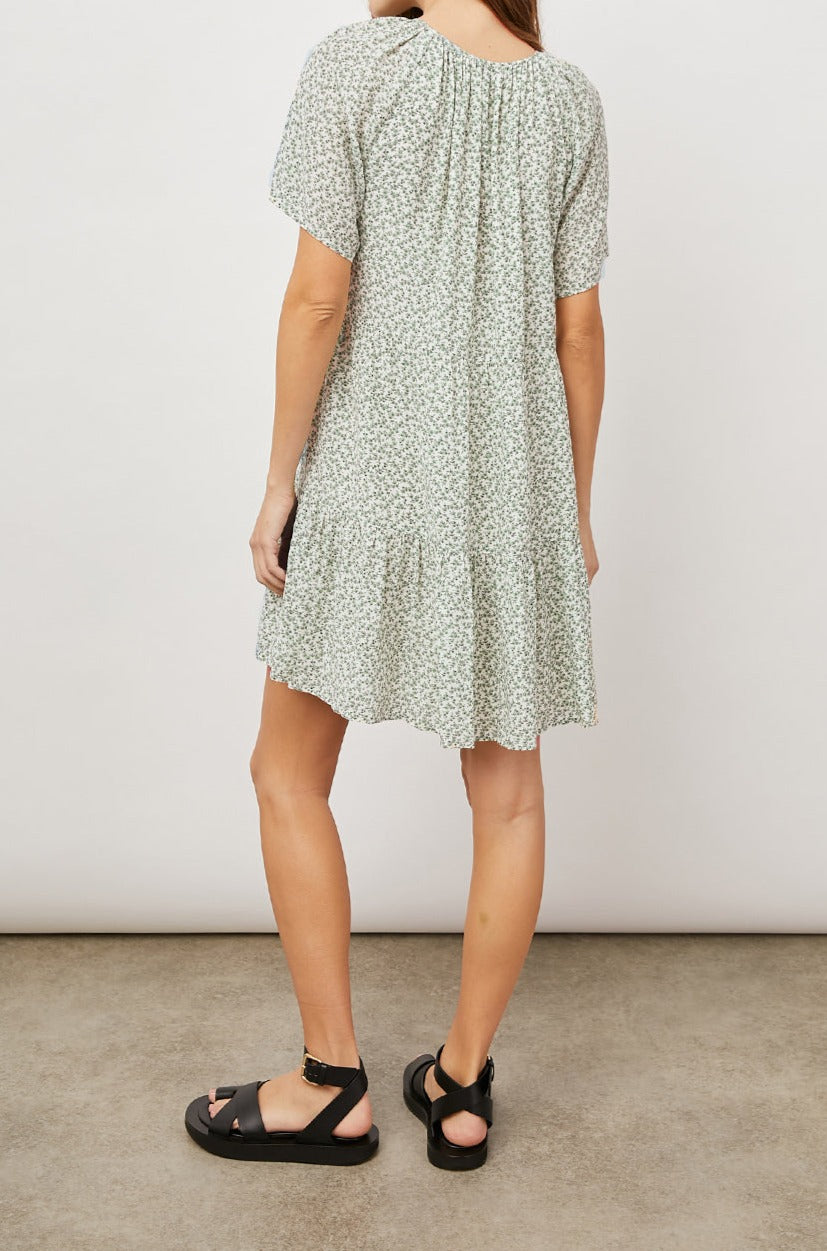 CLARISSA GREEN GARDEN DRESS-BACK