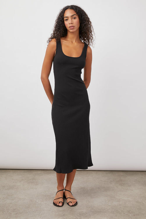 COLETTE BLACK DRESS- FRONT FULL BODY