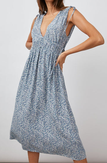 CONSTANTINE BLUE MINI GARDEN DRESS- FRONT