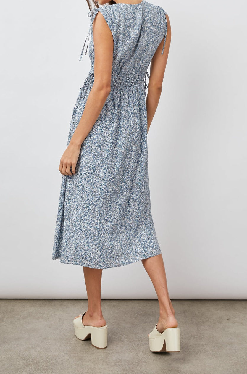 CONSTANTINE BLUE MINI GARDEN DRESS-BACK