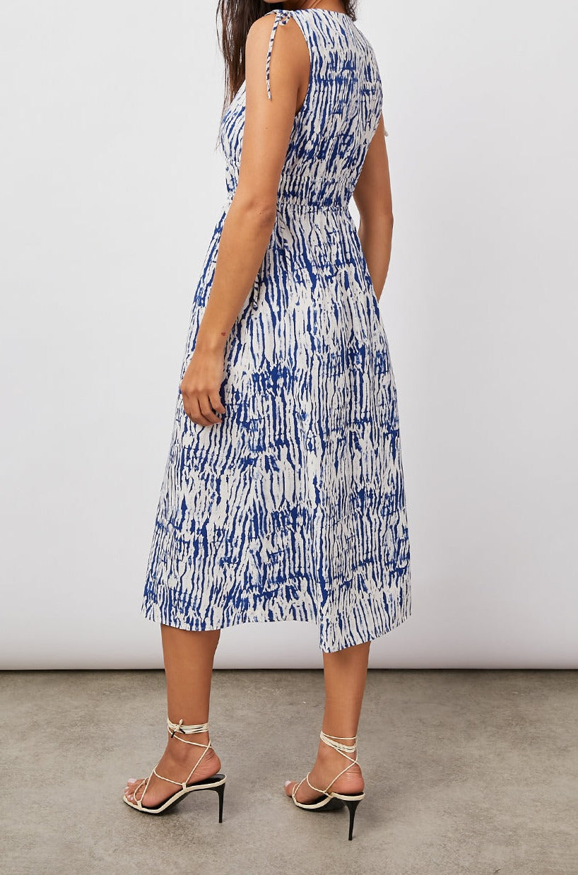 CONSTANTINE COBALT SHIBORI DRESS-BACK