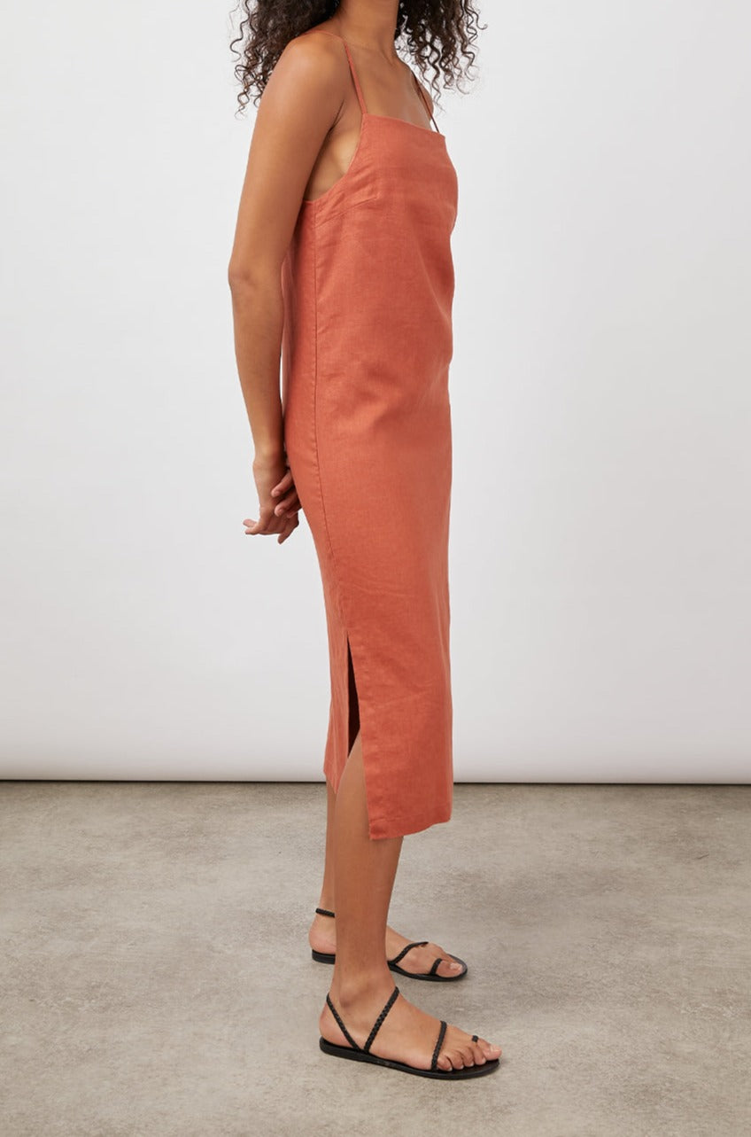 DEMI HENNA DRESS-SIDE ANGLE