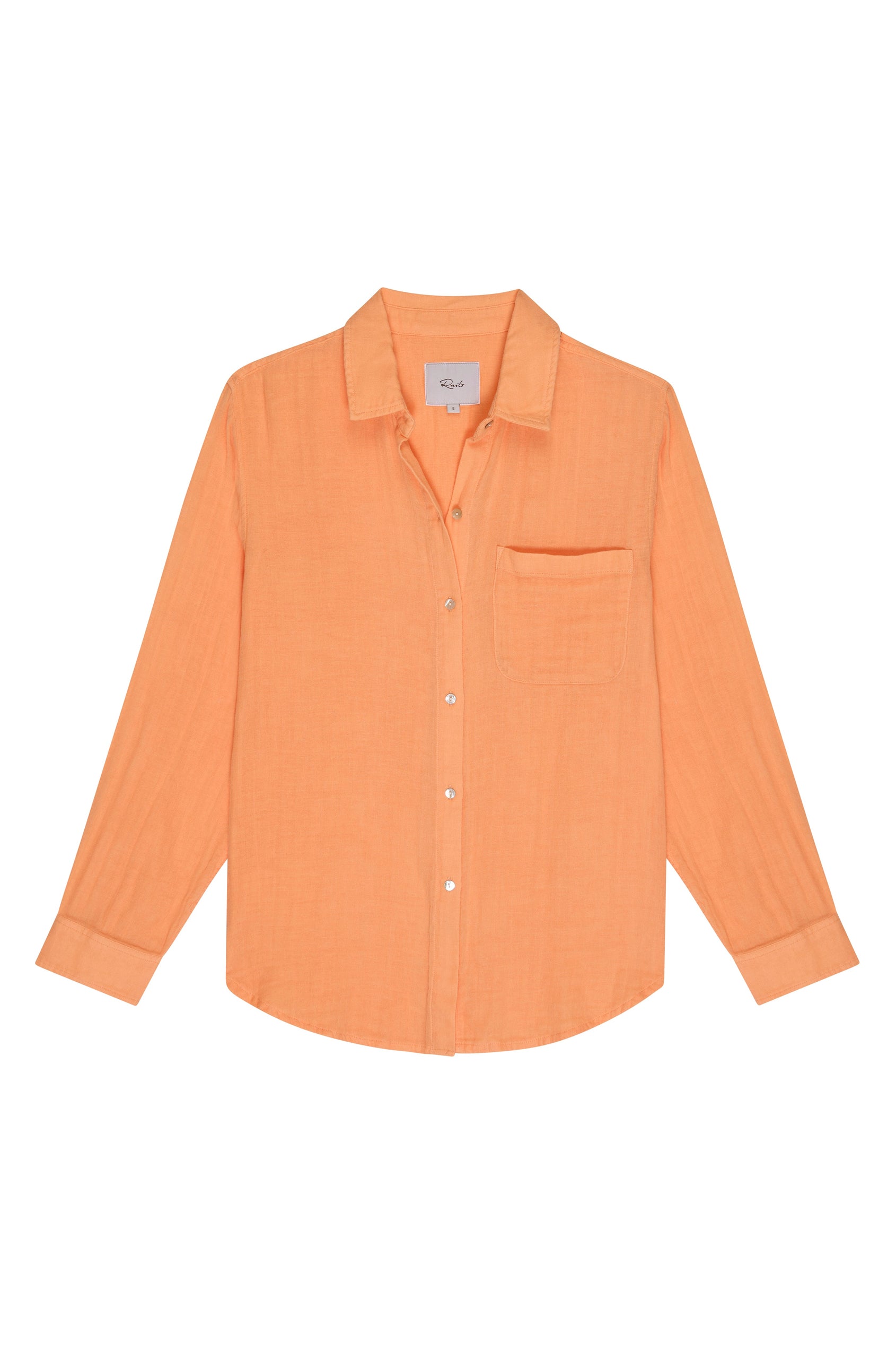 ELLIS PAPAYA LONG SLEEVE BUTTON DOWN -FLAT