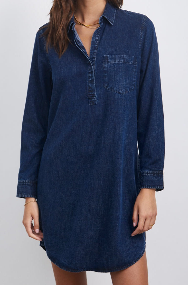 ELVA DARK VINTAGE DRESS- FRONT