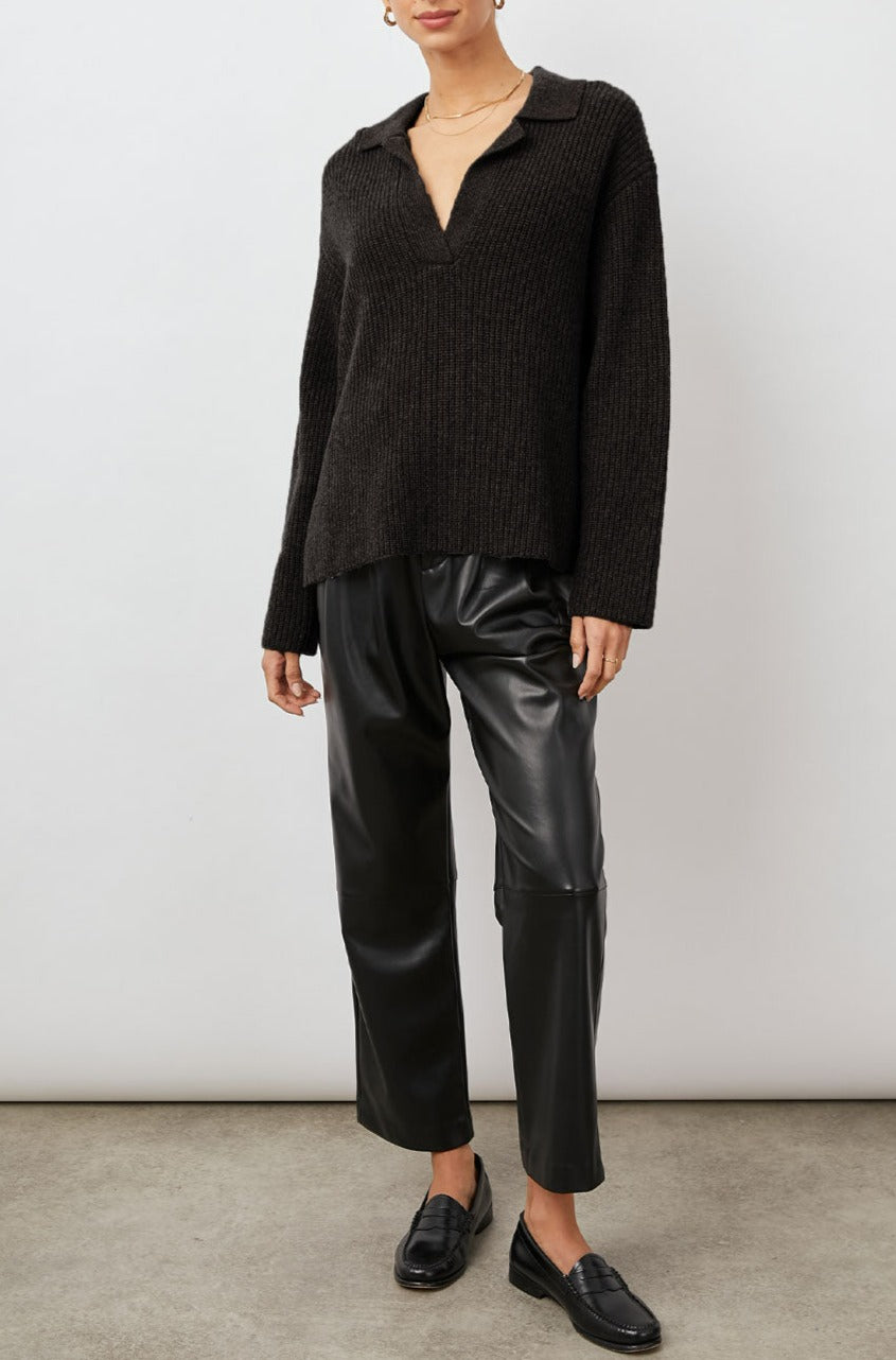 HARRIS SWEATER - BLACK - FULL BODY FRONT