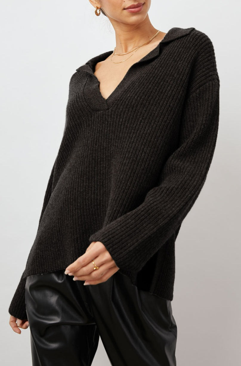 HARRIS SWEATER - BLACK - FRONT