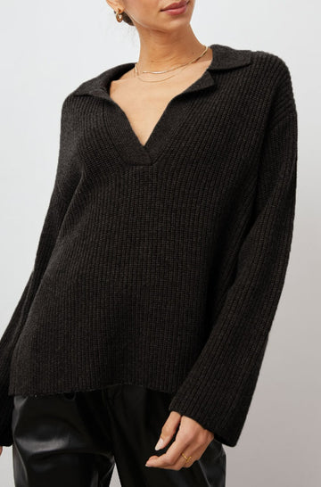 HARRIS SWEATER - BLACK - FRONT