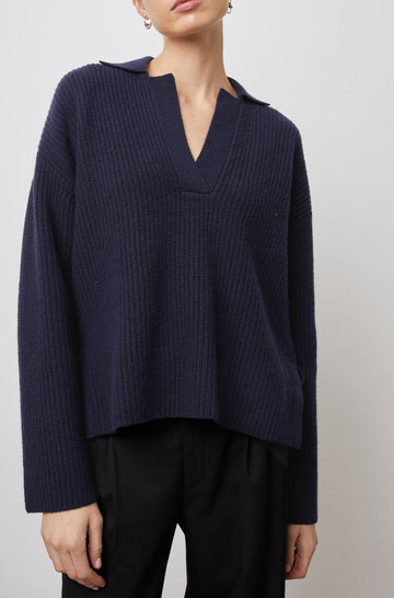 HARRIS NAVY SWEATER- FRONT