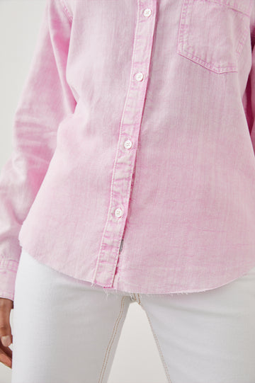 INGRID SHIRT RAW COTTON CANDY - DETAIL