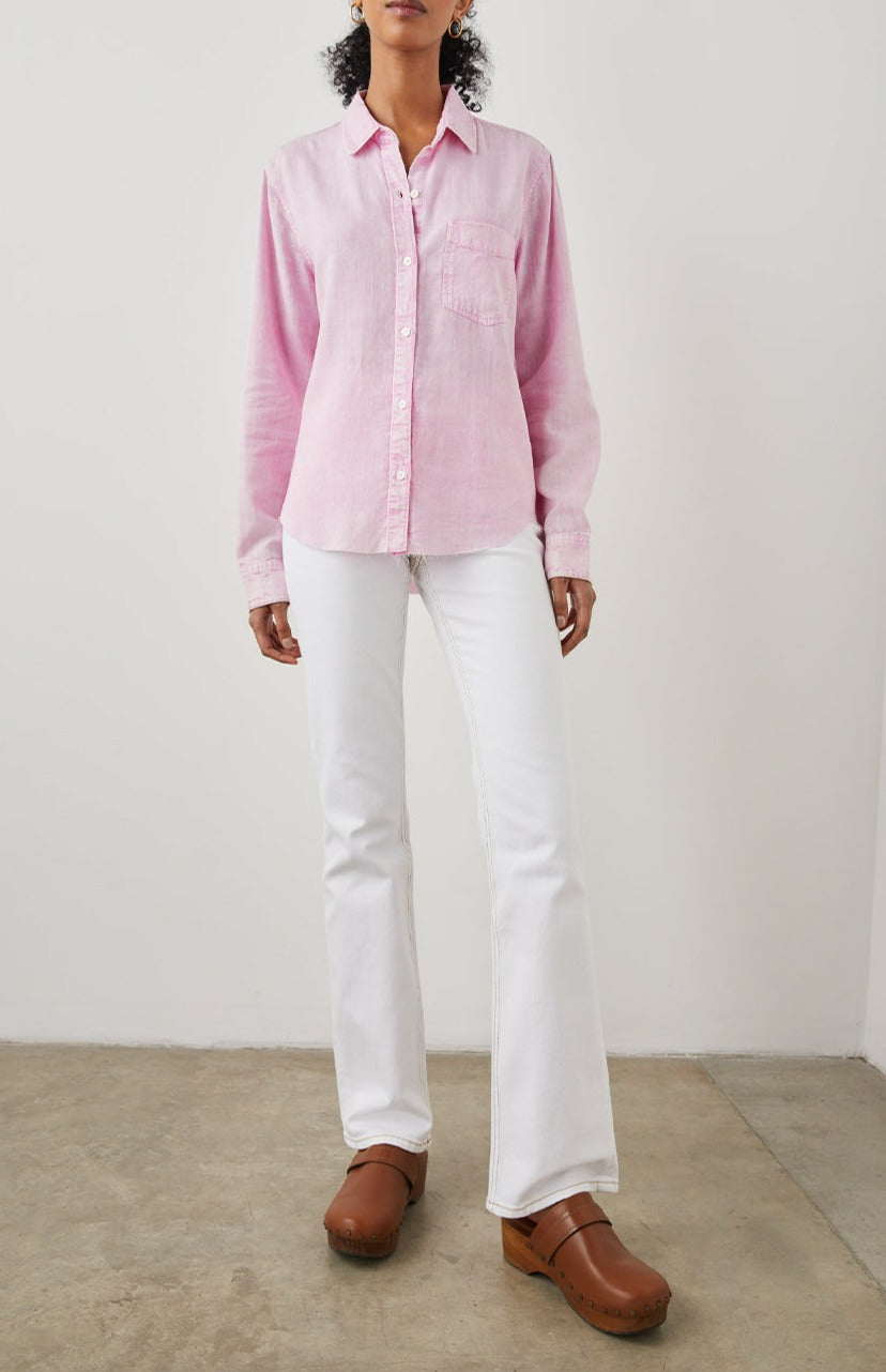INGRID SHIRT RAW COTTON CANDY - FULL FRONT BODY