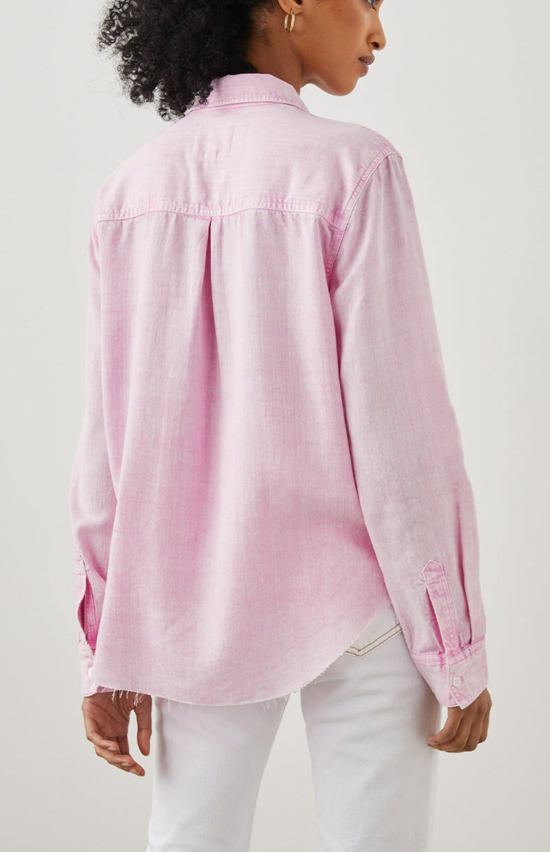 INGRID SHIRT RAW COTTON CANDY - BACK