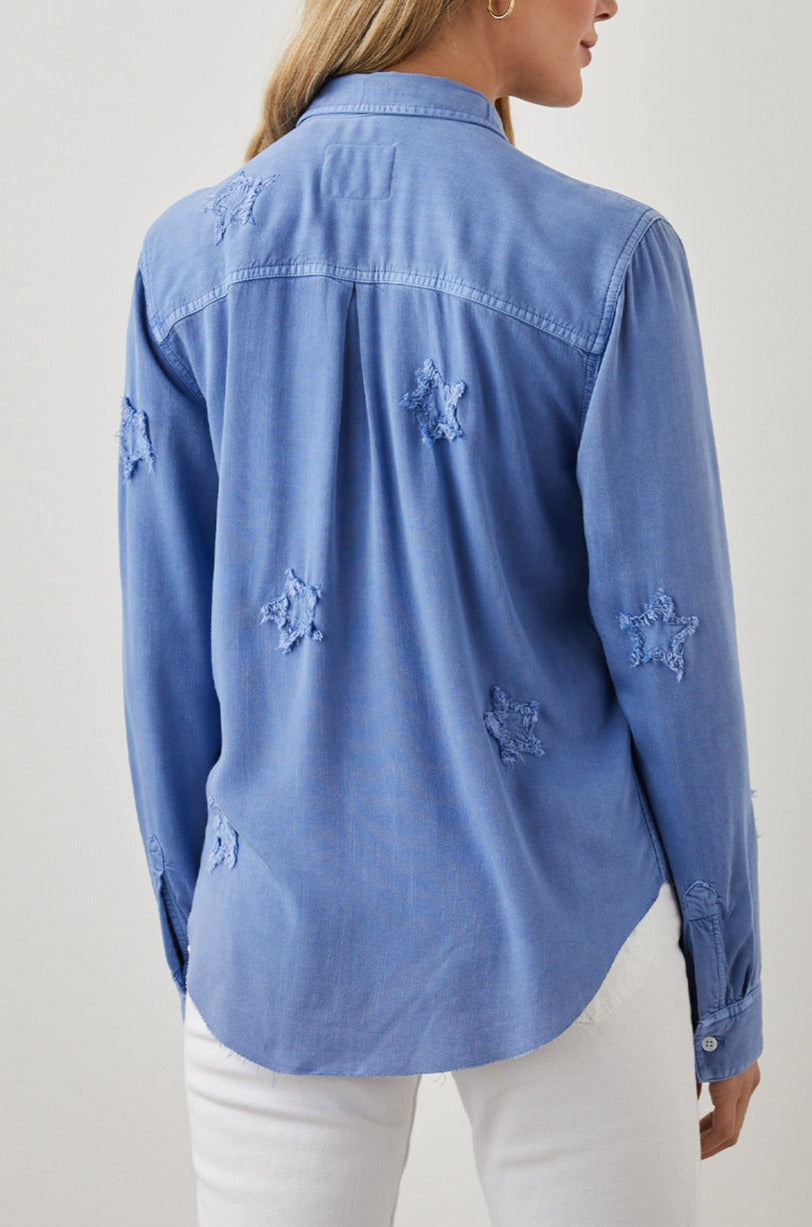 INGRID SHIRT RAW FRENCH MILITARY STARS - BACK