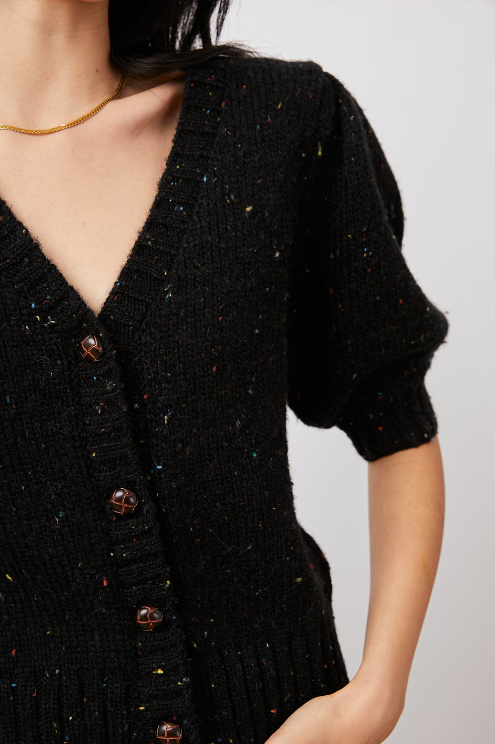 Black shop confetti sweater