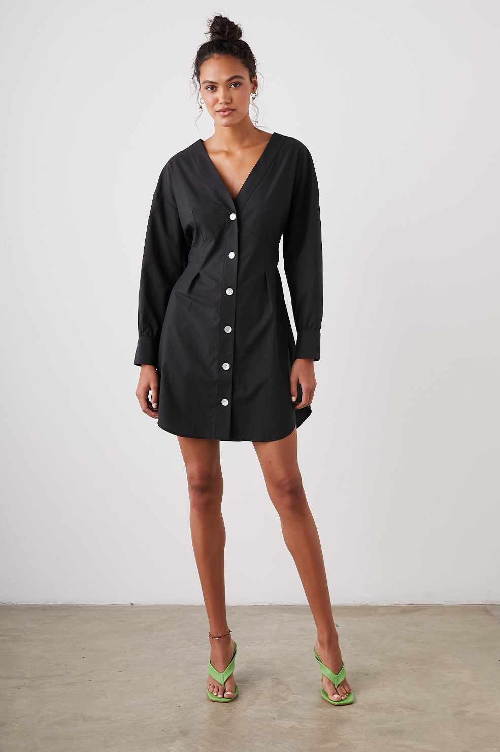 JACLYN DRESS BLACK - FULL FRONT BODY