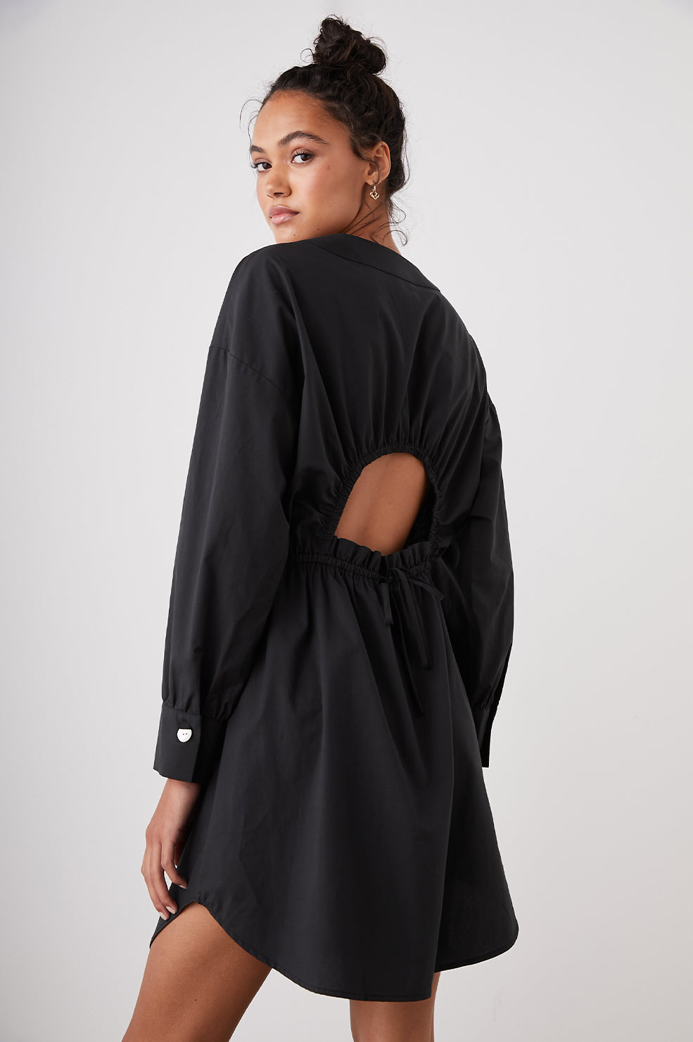 JACLYN DRESS BLACK - BACK DETAIL