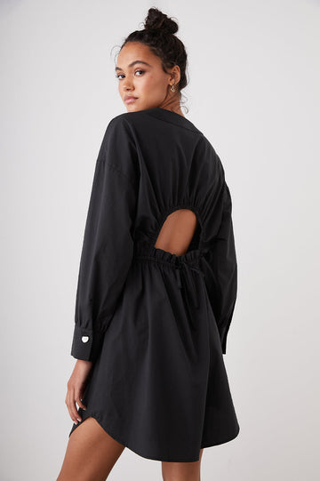 JACLYN DRESS BLACK - BACK DETAIL