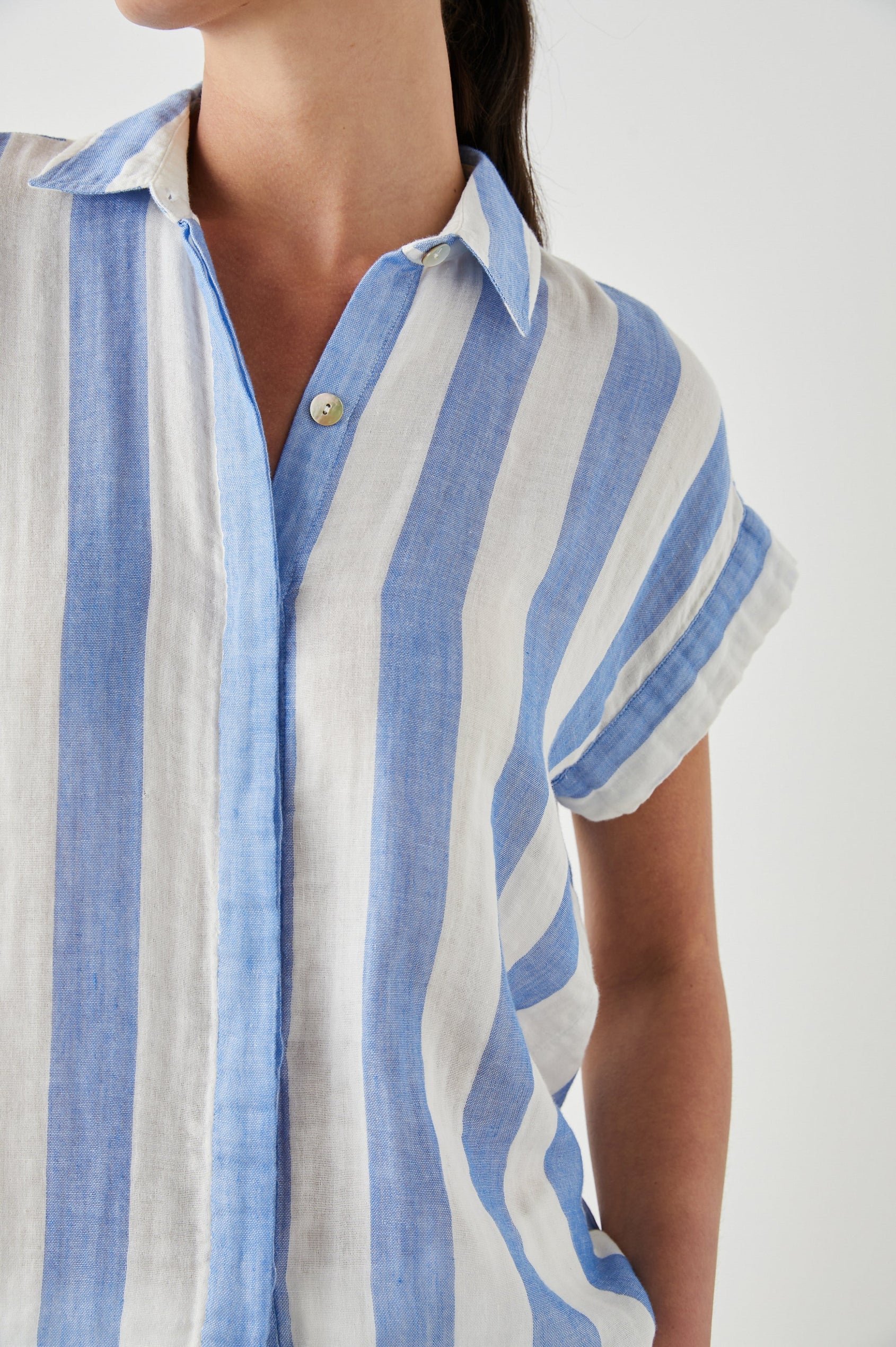 JAMIE SHIRT FERMO STRIPE - DETAIL
