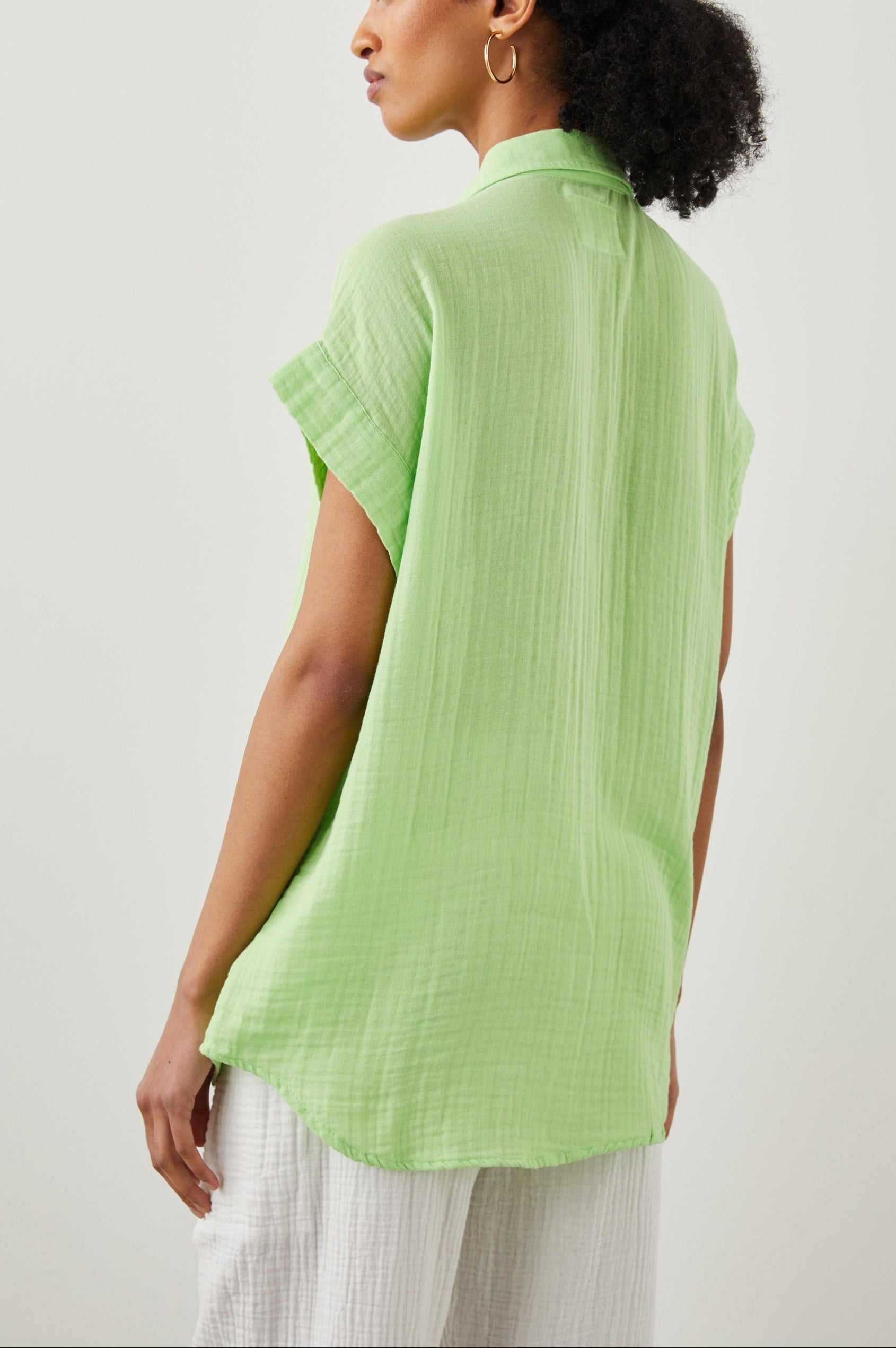 JAMIE SHIRT JADE LIME - BACK