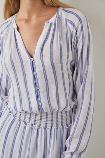 JASMINE DRESS VILLA STRIPE - DETAILS MODEL 2