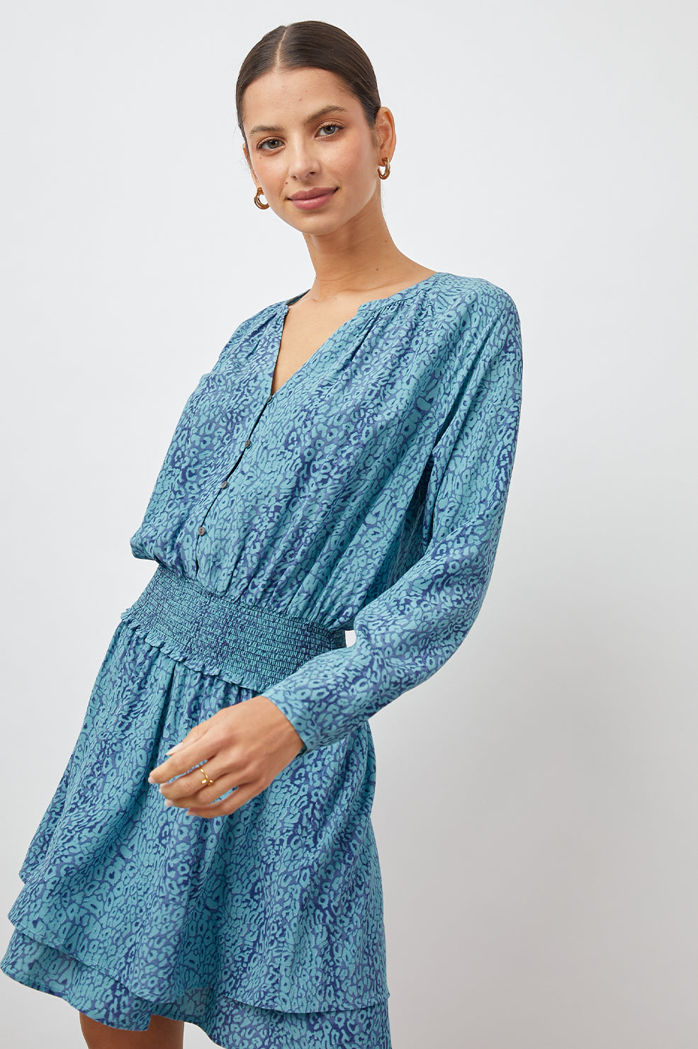 JASMINE JEWEL CHEETAH DRESS- FRONT IN MOTION