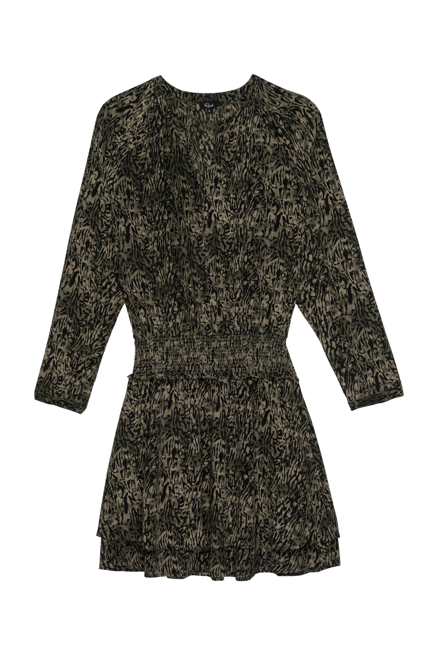 Jasmine Olive Static Dress- flat