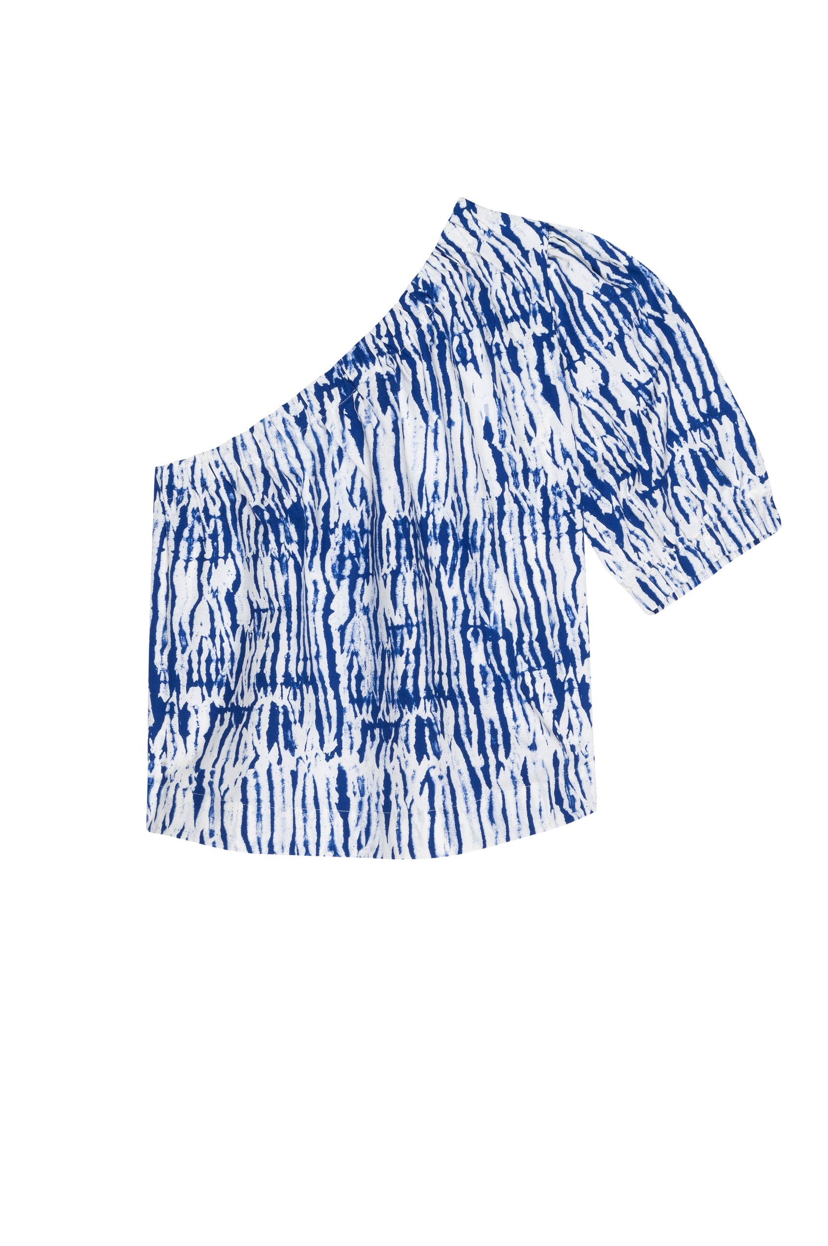 JAYLA COBALT SHIBORI BLOUSE-FLAT